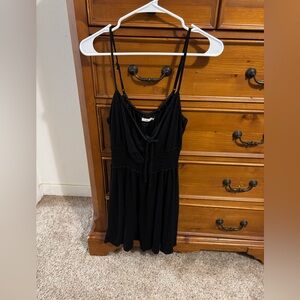 Miami Black Dress with Spaghetti Straps